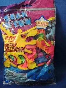 Nuevo Paquete de 175 Globos de Agua Embudo Incluido Verano Diversión Fiesta Playa Relleno Pico - Imagen 1 de 4