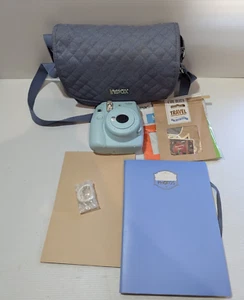 Fujifilm Instax Mini 9 Instant Film Camera Ice Blue Instax Carry Bag/ Acc Works - Picture 1 of 12