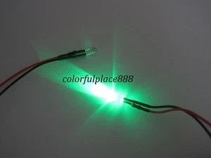 20, 5 mm grün blinkend blinkend 9 V 12 V DC vorverdrahtet wasserklar LED LEDs 20 cm - Bild 1 von 2