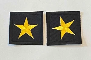 1 STAR Embroidered Gold/Black 1 1/2" Uniform Sleeve Patches for Military/Police - Picture 1 of 3