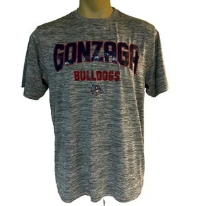 NEW Gonzaga University Bulldogs Gray Performance Crewneck Tee Shirt Mens L - Picture 1 of 6