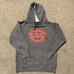 Ski The East Hoodie - Youth Large - Grey/Red - Picture 1 of 4