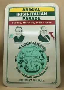 Vtg 1988 Irish Italian Parade Route Road Sign St Patrick's Day Metairie Man Cave - Picture 1 of 2