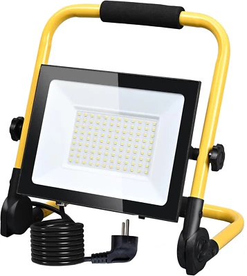 50-200W LED Fluter Baustrahler mit Stativ Strahler Flutlicht Scheinwerfer Garten - Bild 1 von 4