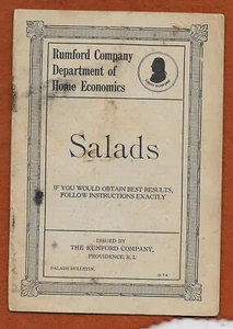 Libretto ricette insalata vintage Rumford lievito in polvere 1919 - Foto 1 di 3