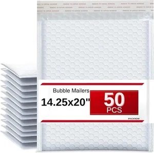 50 PC #7 14.25x20 Poly Bubble Envelopes Grey Padded Shipping Self Seal Mailers - Picture 1 of 6