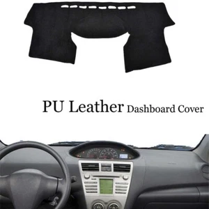 Dashboard Console Cover PU Leather Protector Sunshield Pad Fit For Toyota Yaris - Picture 1 of 10