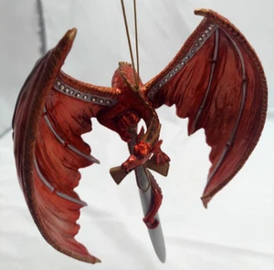 "Figura colgante Dragon Fire Storm de poderes de cristal Bradford 2006 ¿cerámica 5"? - Imagen 1 de 4