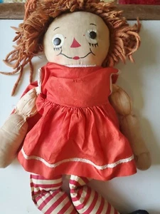 Georgene Novelties bambola vintage Johnny Gruelles 21" Raggedy Ann 1947 - Foto 1 di 9