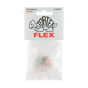 Dunlop 456P50 Tortex Flex Triangle 0.50mm - 6 x Guitar Picks Player Pack - Picture 1 of 3