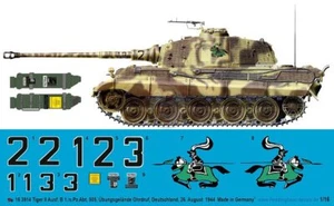Peddinghaus 1/16 Tiger II Ausf.B Tank Markings 1./s.Pz.Abt.505 Ohrdruf 1944 3914 - Picture 1 of 1