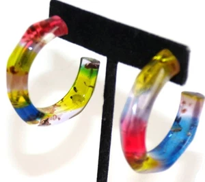 Sobral Sobralita Itaoca Multi Inclusion Statement Artist Made Hoop Earrings - Picture 1 of 6