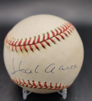 HANK AARON Signed Official MLB Baseball National League JSA COA HOF Braves - Image 1 of 4