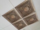 Washable PVC Ceiling Tiles - 2' x 2' Lay-in Tile Mold Free, Majesty Bronze Black