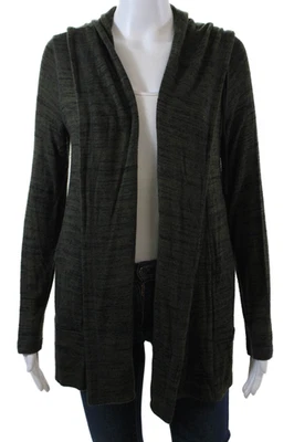 Splendid Womens Long Sleeve Open Front Hooded Cardigan Sweater Green Size Medium - Image 1 of 4