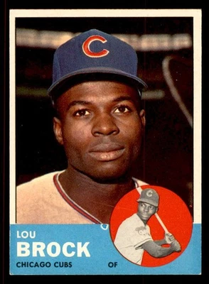 1963 TOPPS #472 LOU BROCK CUBS VG-EX CENTERED 545566 (KYCARDS) - Image 1 of 2