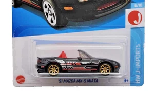Hot Wheels 91 Mazda MX-5 Miata, Super Custom Rueda Intercambio Neumáticos Real Rider - Imagen 1 de 3