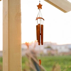 Bamboo Wind Chimes Garden Wind Chime Hanging Simple Bell Pendant Gift Crafts - Picture 1 of 6