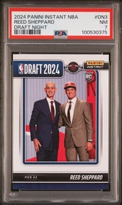 Noche instantánea del draft de la NBA 2024 Panini #DN3 Reed Sheppard PSA 7 - Imagen 1 de 2