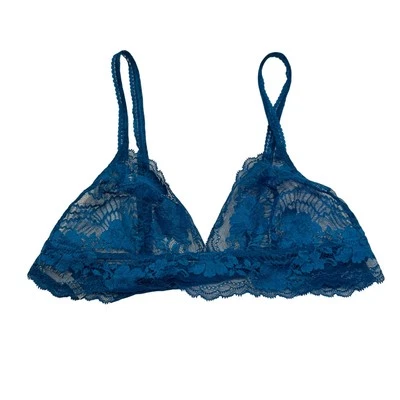 Sutiã La Perla Leavers renda macio bralette sem fio sistema operacional azul sem fio sem enchimento - Imagem 1 de 4