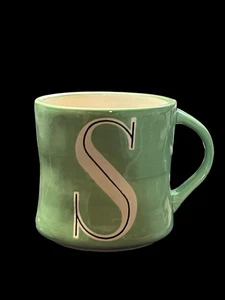 ANTHROPOLOGIE 'Colorway Mia' Tazza Monogramma Lettera "S" Verde - Foto 1 di 5