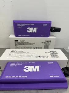 QTY 2 3M 35826 Hookit Flexible Sanding Block 178mmx67mm Dust Free Vacuum Purple - Picture 1 of 1