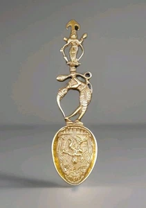 CUCHARA RITUAL KRISHNA DIOSA HINDÚ INDIA VINTAGE LATÓN 6 1/2" DE LARGO - Imagen 1 de 11