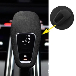 Gray Suede Leather Car Gear Shift Knob Cover Trim For Porsche Cayenne 2018-2023 - Picture 1 of 6