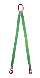 Trizeratop Hebebandgehänge 2 Strang 2800 kg 1 Meter Ösenhaken Anschlagkette - Bild 1 von 1