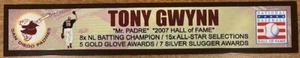 TONY GWYNN SAN DIEGO PADRES VOLLFARBIGES NAMENSSCHILD - Bild 1 von 1