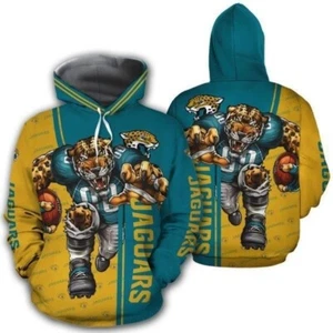 Jacksonville Football Team Jaguarss Pullover Hoodie Unisex Adults Outfit S-5XL - Picture 1 of 2