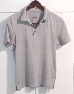 Apt. 9 Men's Collared Shirt Size S Gray Pin Stripe Short Sleeve Pullover, EUC - Picture 1 of 12