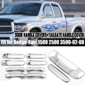 10X Chrome Side Door Handle and Tailgate Cover For 2003-2008 DODGE Ram 1500 2500 - Picture 1 of 11