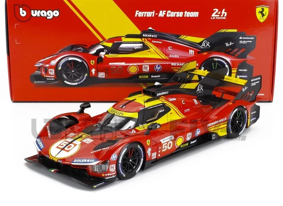 Bburago 16303-50 Ferrari 499P 3.0L Turbo V6 – Winner 24h Le Mans 2024  1/18 - Photo 1/1