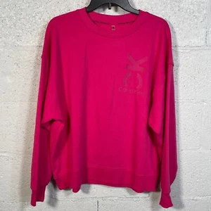 Calvin Klein Performance Women's Logo Crewneck Sweatshirt - Electric Pink Small - Picture 1 of 7