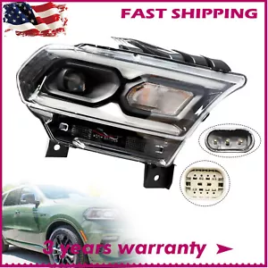 LED Headlight For 2021-2024 Dodge Durango Passenger Side w/ Halogen Signal Lamp - Foto 1 di 10