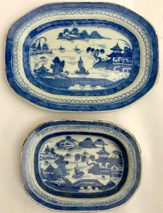Antikes Paar 19. Jh. Kanton chinesische Exportschalen - Bild 1 von 11