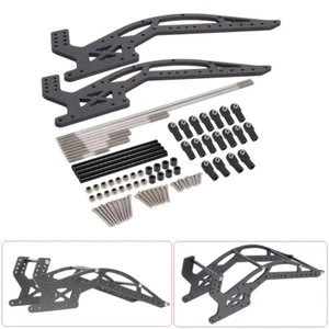 Carbon Fiber MOA Chassis Kit w/ Links for 1/10 RC Crawler Comp Builds Rigs Capra - Picture 1 of 20