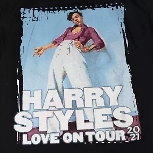 Harry Styles Shirt Medium Black Love On Tour Double Sided 2021 - Picture 1 of 7