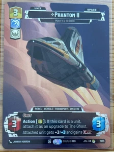 STAR WARS UNLIMITED TCG JUMP TO LIGHTSPEED: PRESTIGE FOIL CARD: PHANTOM II - Picture 1 of 1