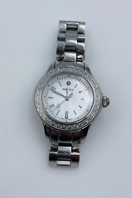 Michele Jetway Stainless Steel Diamond Quartz MOP  Ladies Watch MWW17F000001 - Image 1 of 4