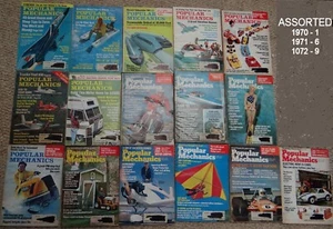 Popular Mechanics assortment - 16 Magazines 1970-1, 1971-6, 1972- 9 See Descrp - Picture 1 of 18