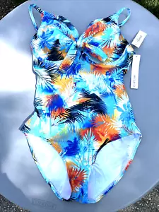 Captiva by Christina Women 1 PC Swim Suit Tropical Size XL - Picture 1 of 9