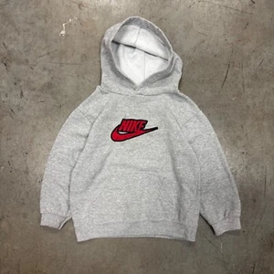 VTG Y2K Nike Kids 7 Youth Hooded Sweatshirt Sportswear - Picture 1 of 4