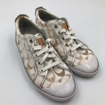 Zapatilla deportiva Coach Damas 9 B Barrett Metálica Gris Plateado Moda Firma Logo C Foto 1 de 4
