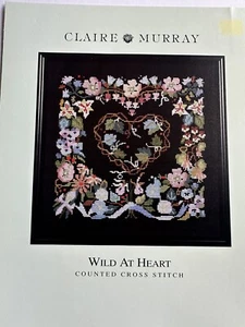 Claire Murray Cross Stitch Booklet "Wild at Heart" Pattern only Flower Heart - Picture 1 of 3