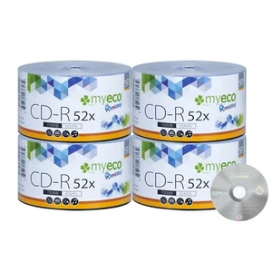 200 Pack MyEco CD-R CDR 52X 700MB 80Min Economy Logo Blank Recordable Media Disc - Picture 1 of 3