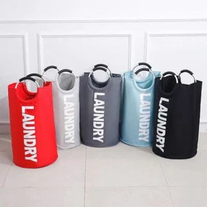 Laundry Hamper Basket Washing Clothes Storage Bag Basket Bin Foldable Organiser - Picture 1 of 26