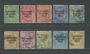 Ireland KGV 1922 overprinted various values to 1/ used - Picture 1 of 1