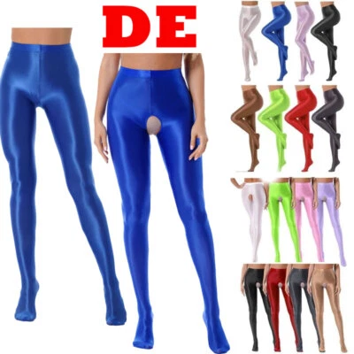 IEFIEL DE- Damen Strumpfhose Glossy Glänzende Hose Pants Leggings Tights Strumpfhose